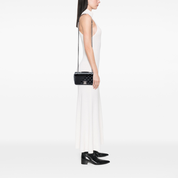 Pre-Loved Chanel Small Quilted Patent Coco Boy Flap - Picture 7 of 7